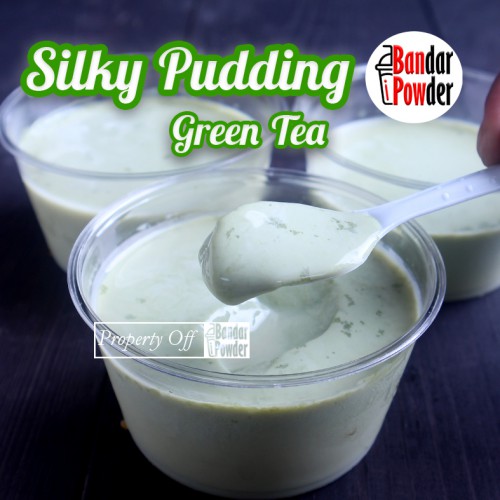 Silky Pudding Green Tea Matcha Teh Bubuk silky pudding puding sedot pudot bandar powder - Bandar Powder