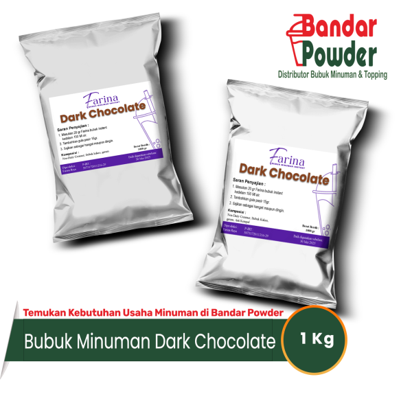 bubuk minuman dark chocolate 1kg - Bandar Powder - serbuk minuman yang buat usaha kamu makin cuan 1 kg bubuk bisa untuk 50 gelas 16oz hanya dengan 20gr kamu bisa buat minuman enak