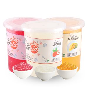 jual popping boba aneka rasa - topping minuman - merek nataria jelly