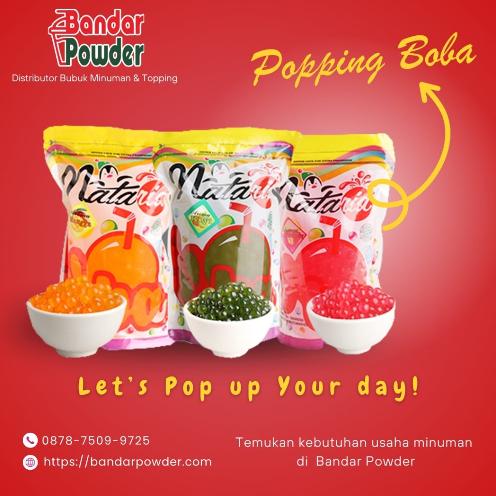 jual popping boba - nataria boba - temukan kebutuhan usaha minuman di bandar powder distributor bubuk minuman dan topping