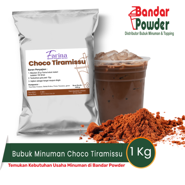 Bubuk minuman choco tiramissu 1kg - Farina Serbuk Minuman - serbuk minuman cokelat premium plain