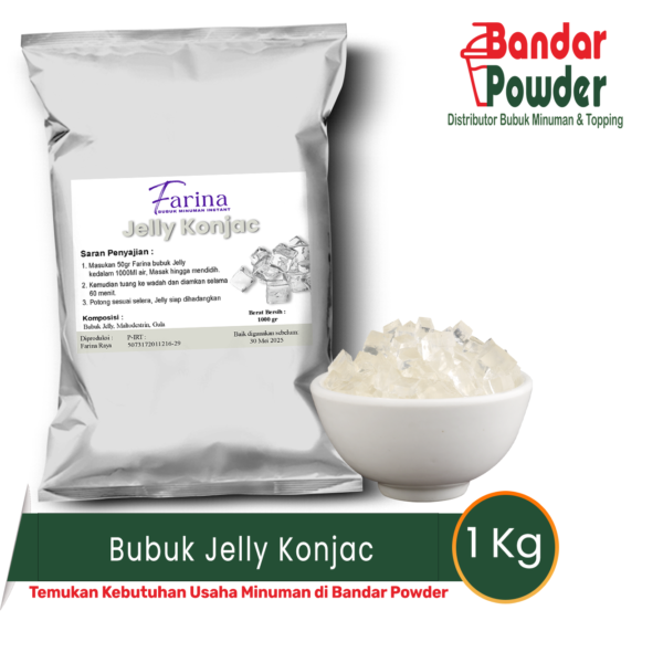 bubuk jelly Konyaku 1kg - Merek farina - bubuk jelly premium 1kg