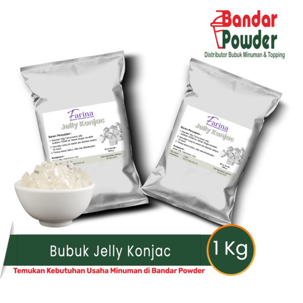 bubuk jelly Konyaku 1kg - Merek farina - farina bubuk jelly premium 1kg