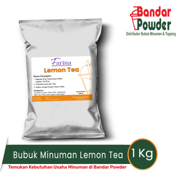 bubuk lemon tea - merek farina - distributor bubuk minuman bandar powder