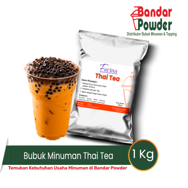 bubuk minuman Thai Tea 1kg - Merek Farina - Distributor bubuk minuman bandar powder