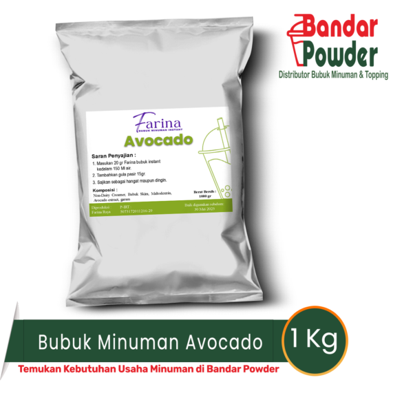 bubuk minuman avocado 1kg - Merek Farina - 20gr bubuk tanara kamu bisa buat minuman enak