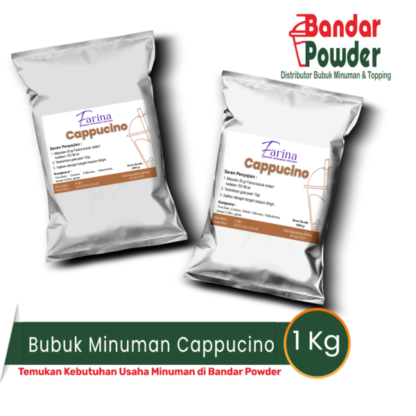 bubuk minuman cappucino 1kg - Merek Farina - serbuk minuman kopi untuk usaha minuman yang paling laris di indonesia