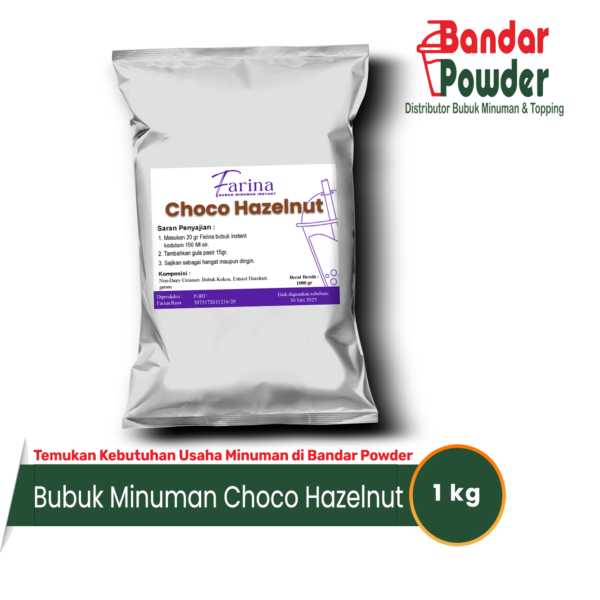 bubuk minuman choco hazelnut 1kg - Merek farina - distributor bubuk minuman