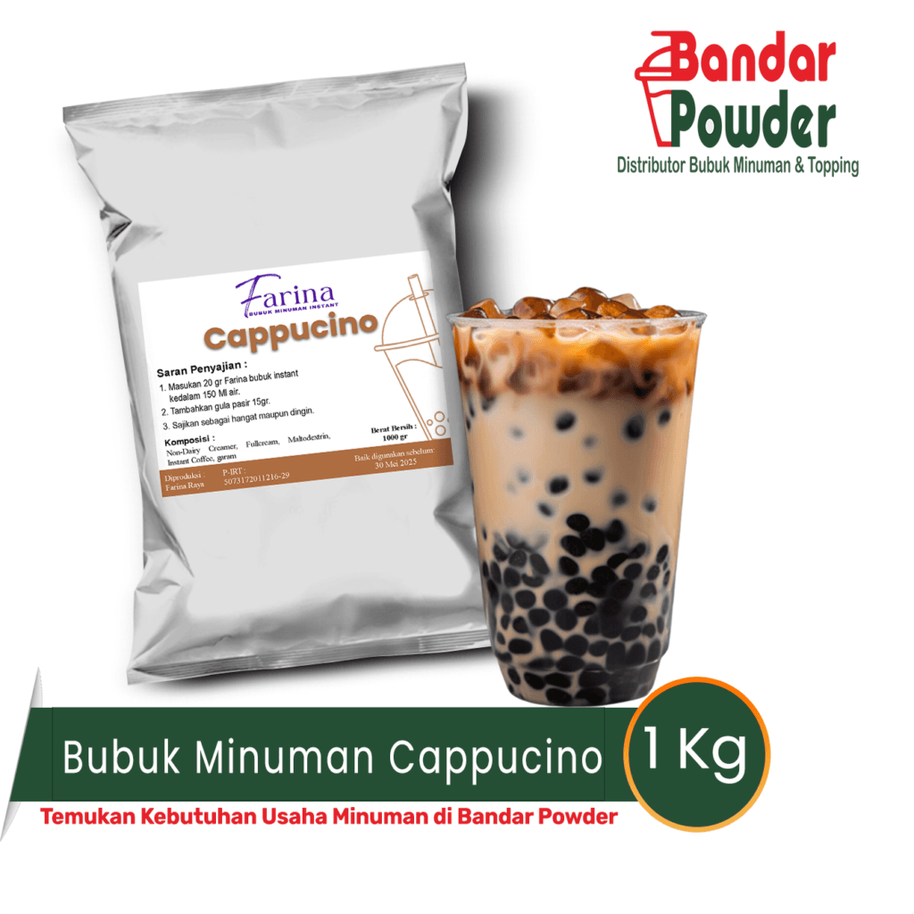 jual bubuk minuman cappucino premium 1kg - farina serbuk instant powder