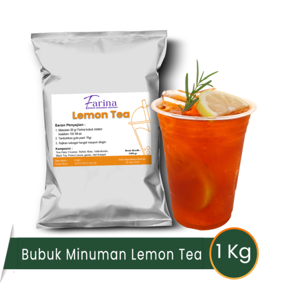 bubuk minuman lemon tea 1kg - merek farina - serbuk minuman teh premium - temukan kebutuhan usaha minuman di bandar powder distributor bubuk minuman dan topping