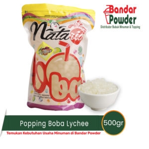 jual popping boba leci merek nataria jelly - distributor popping boba indonesia - temukan kebutuhan usaha minuman di bandar powder