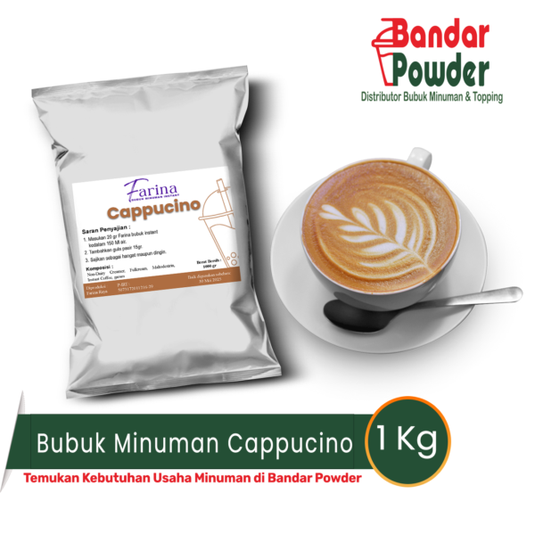 serbuk minuman farina rasa cappucino 1kg - bandar powder