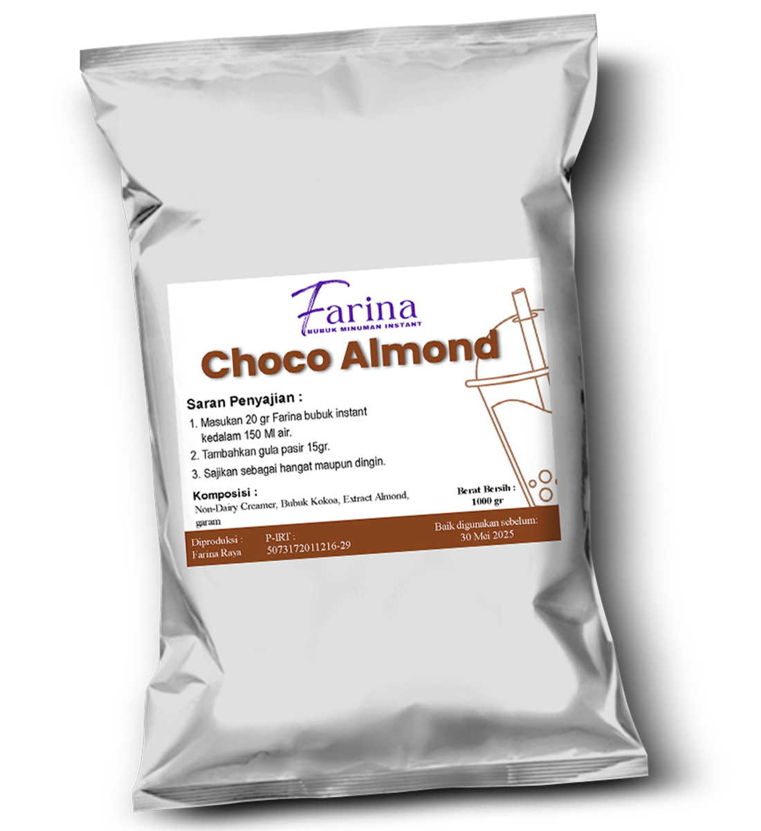 bubuk minuman choco almond - merek farina