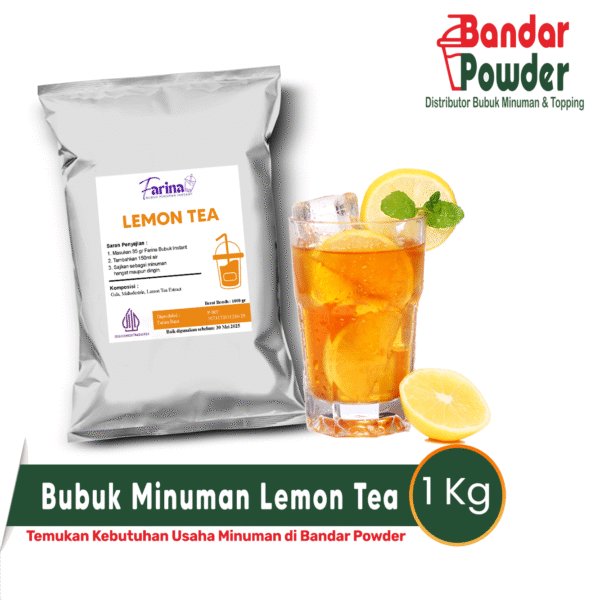 bubuk minuman lemon tea 1kg - Merek Farina - serbuk minuman lemon premium - jual bubuk minuman kiloan di distributor bubuk minuman